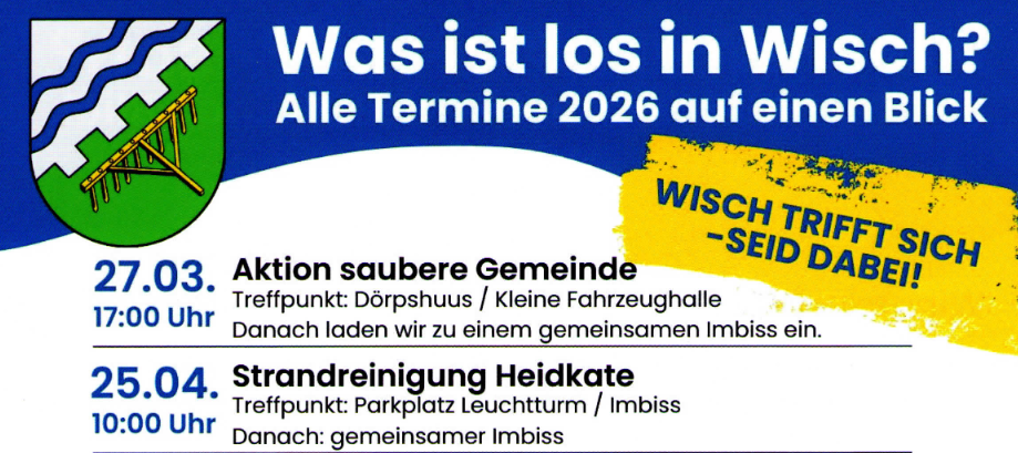 Ausschnitt von Liste Veranstaltungen in Wisch